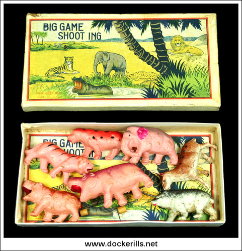 Big Game Shooting, Kuramochi, Japan. Vintage Shooting Game, 1930's Toy.