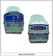 Vintage Tin Plate Greyhound Scenic Cruiser Bus Friction Toy, Kyowa, Japan 2.