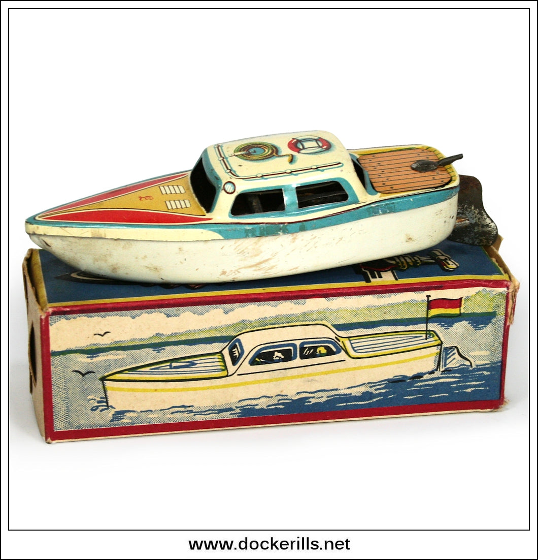 Pop Pop Boat / Puff-Paff Boat, Vintage Pop Pop Boat, LBZ Lorenz Bolz Zirndorf, West Germany 1.