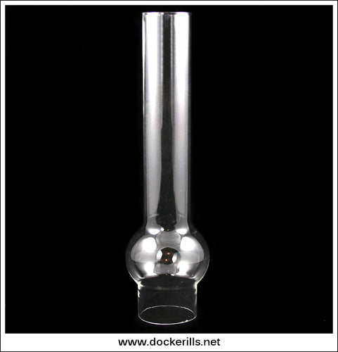Antique Oil Lamp Chimney - Straight - 2 inch fitting.