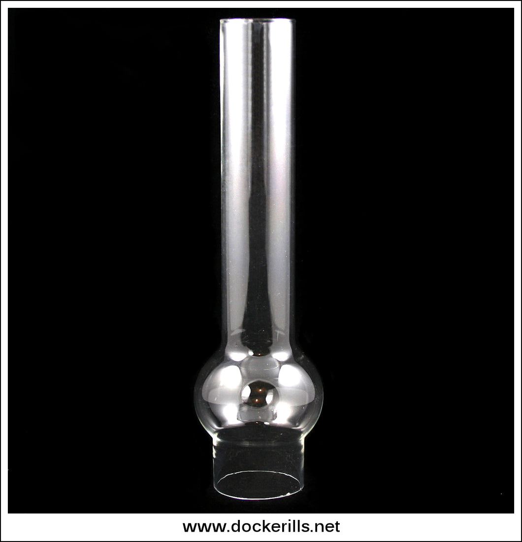 Antique Oil Lamp Chimney - Straight - 2 inch fitting.