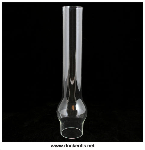Antique Oil Lamp Chimney - Straight - 1 7/8 inch fitting.