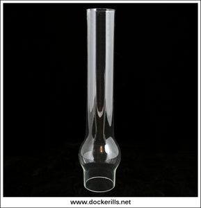 Antique Oil Lamp Chimney - Straight - 1 7/8 inch fitting.