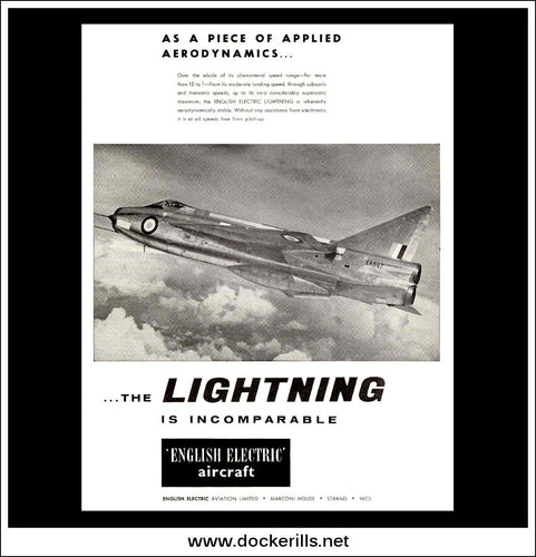 English Electric Lightning. Original Vintage Advert From 1960. [B]
