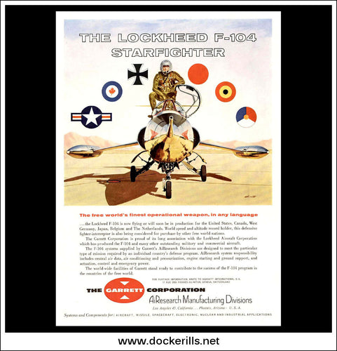 Lockheed F-104 Starfighter. Original Vintage Advert From 1961.