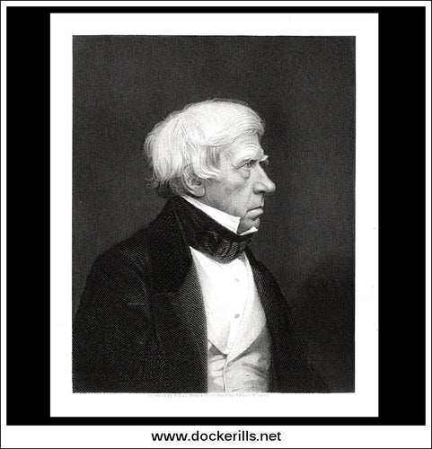 Lord Brougham. Antique Print, Steel Engraving c. 1880. [B]