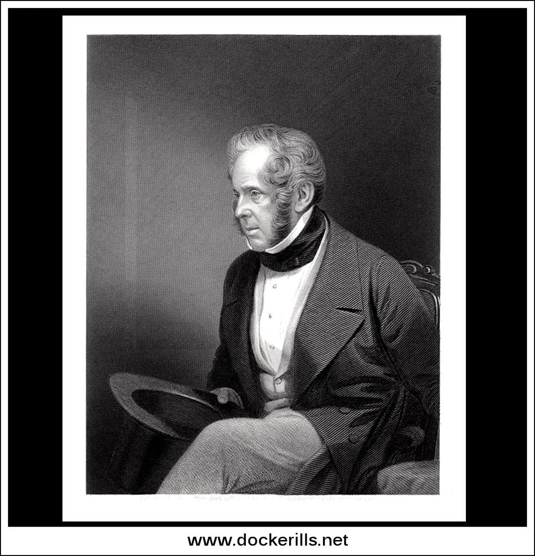 Lord Palmerston, Prime Minister of Great Britain. Antique Print, Steel Engraving c. 1880.