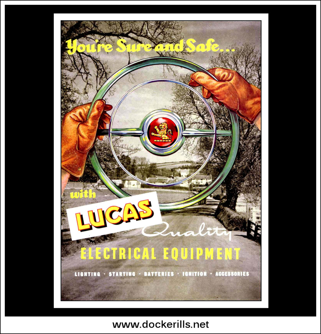 Lucas Electrical Equipment. Original Vintage Advert From August, 1959.