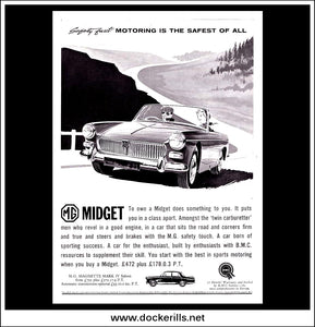 M.G. Midget. Original Vintage Advert From August, 1962.