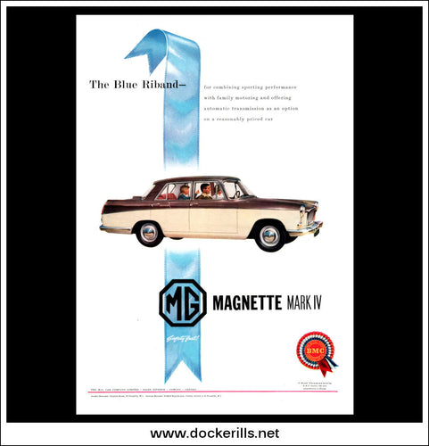M.G. Magnette Mark IV. BMC. Original Vintage Advert From March 31st 1962.