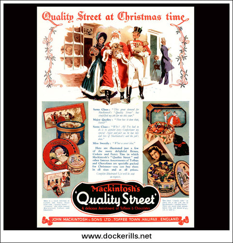Mackintosh's Quality Street. Original Vintage Christmas Advert From December, 1937.
