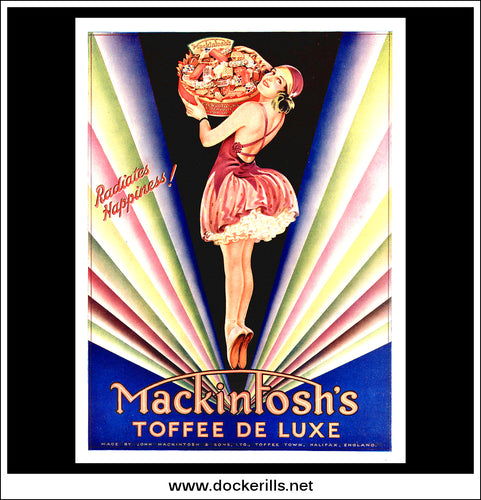 Mackintosh's Toffee De Luxe. Original Vintage Advert From December, 1930.