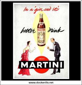 Martini Vermouth Advert. Original Vintage Advert From December 3rd, 1953.