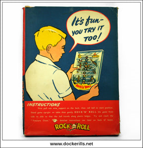 Rock 'N' Roll Game. Vintage Tin Plate Backed Bagatelle Style Game, Marx, Great Britain. No. 1150 3.