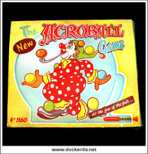 The Acroball Bagatelle. Vintage Tin Plate Backed Bagatelle Game, Marx, Great Britain 2.