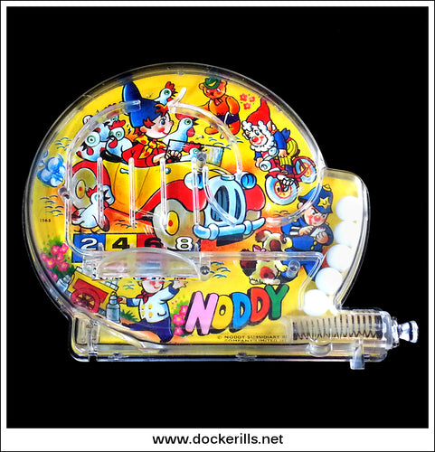 Noddy Bagatelle. Vintage Tin Plate Backed Bagatelle Game, Marx, Great Britain.