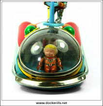 Moon Rocket. Vintage Tin Plate Space Toy, Masudaya, Japan 3