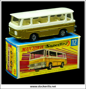 Matchbox Setra Coach No. 12d - Matchbox 1-75 Series. Original Box. (Gold) 2.