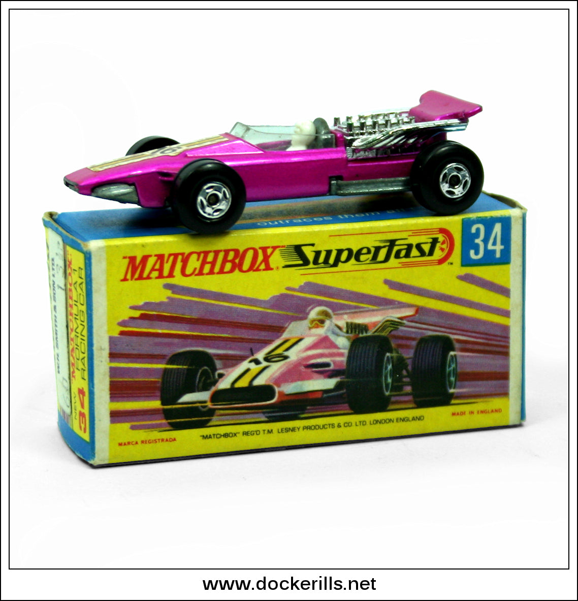 Matchbox Formula 1 Racing Car No. 34d Matchbox 1 75 Series. Original Dockerills