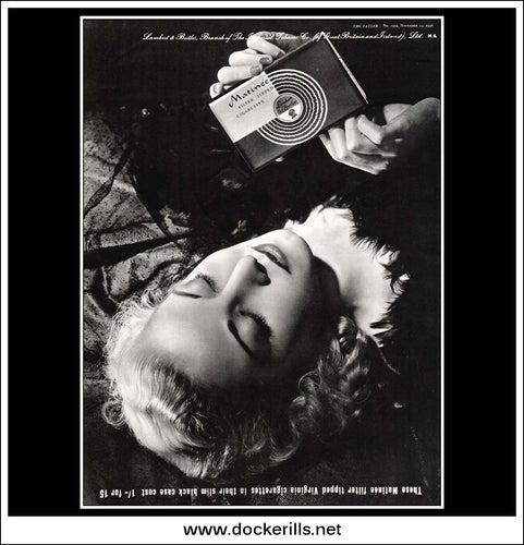 Matinee Cigarettes. Original Vintage Advert From November 23rd, 1938.