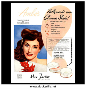 Max Factor Cosmetics. Original Vintage Advert From September, 1948.