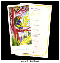 Lunch & Dinner Menus From M.S. Venus, Bergen Steamship Co. April 3rd-10th 1952. Ocean Liner 2.