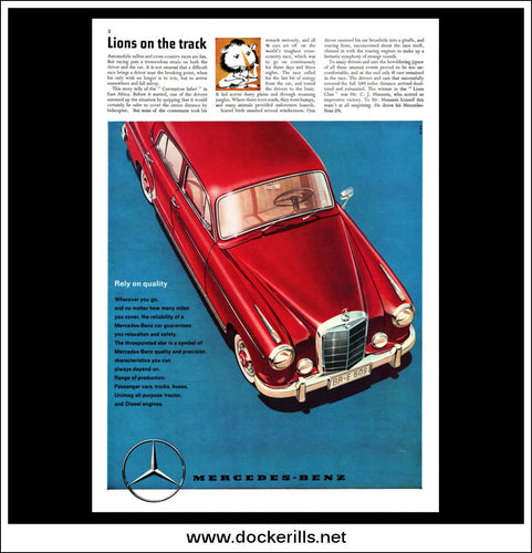 Mercedes-Benz 219. Original Vintage Advert From 1960