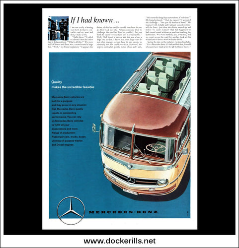 Mercedes-Benz Buses / Coaches. Original Vintage Advert From 1960