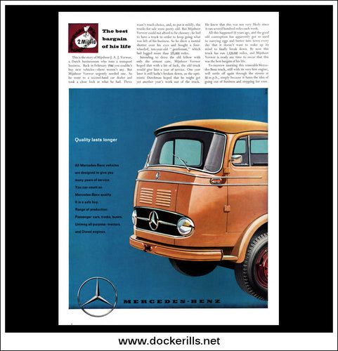 Mercedes-Benz Trucks. Original Vintage Advert From 1960