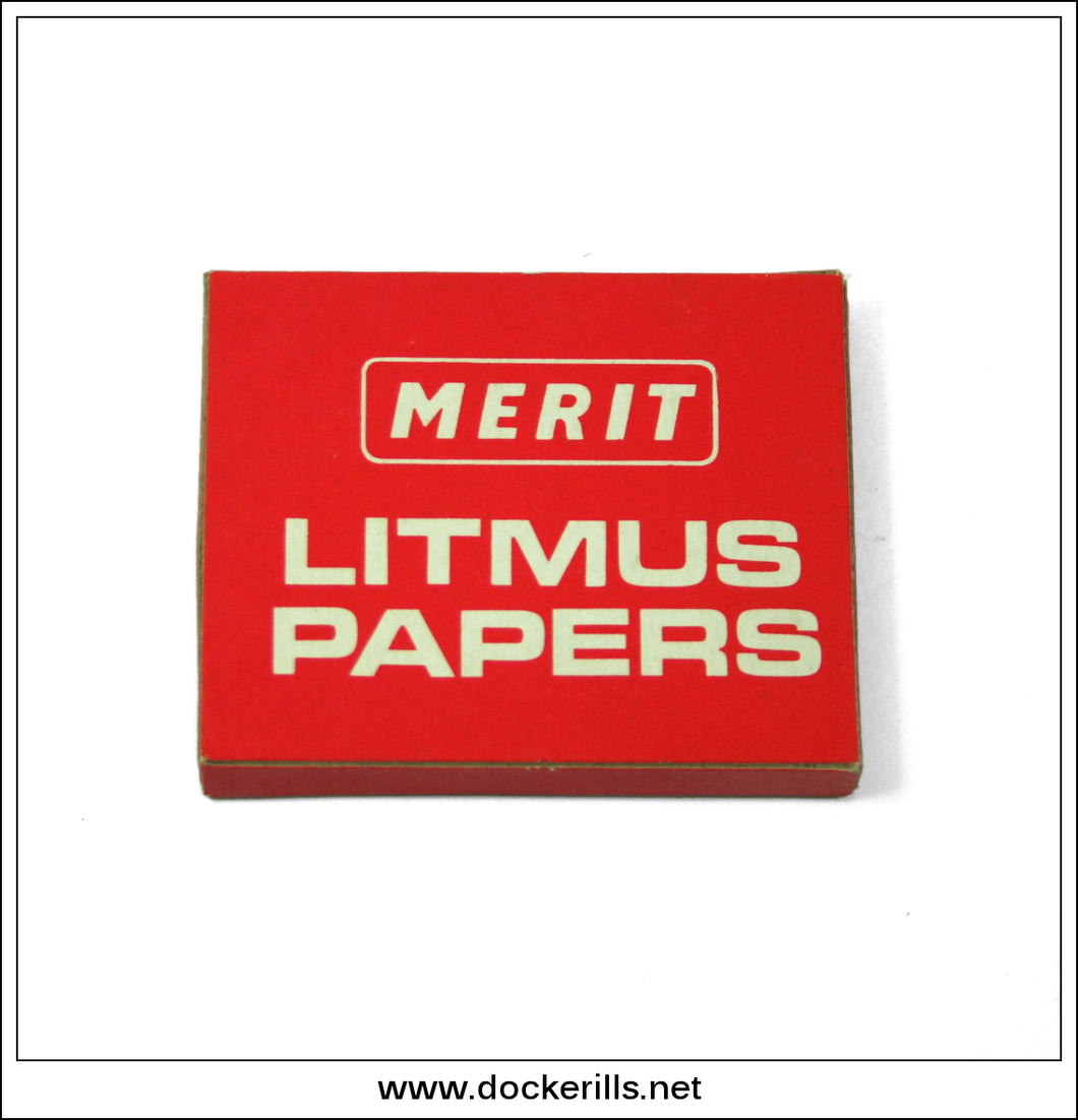 Chemistry Set - Litmus Papers In Packet. Merit / J. & L. Randall Ltd. VINTAGE GAME SPARES