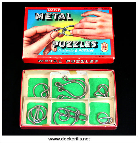 Metal Puzzles, Merit / J. & L. Randall, England. Vintage Metal Puzzles. CAT No 4342.