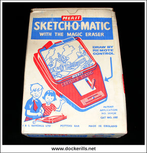 Vintage Merit Sketch-O-Matic drawing toy box.