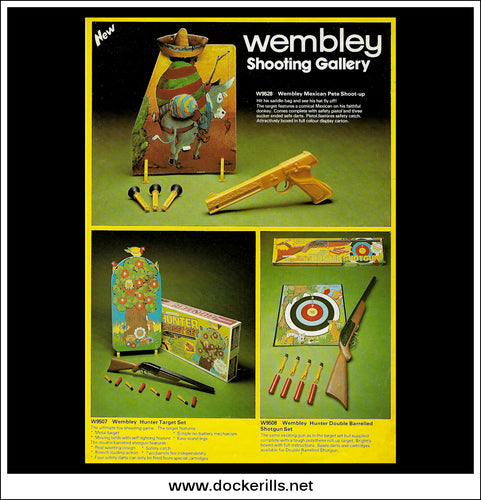 Mettoy Catalogue 1976, Wembley Shooting Gallery Toys, Great Britain. Tin Plate Shooting Gallery.
