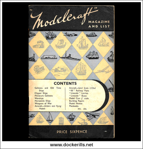 Modelcraft Catalogue (Magazine & List) August 1946. Plans & Materials With Price List.
