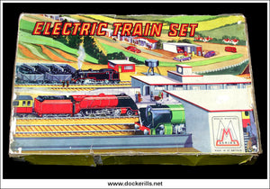 Electric Train Set, Modelex Miniatures, Great Britain. Tin Plate Train Set - Box Lid.