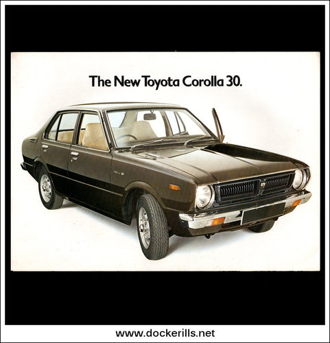 Buy The New Toyota Corolla 30 Brochure For 1975. Saloons, Coupe, Estate.