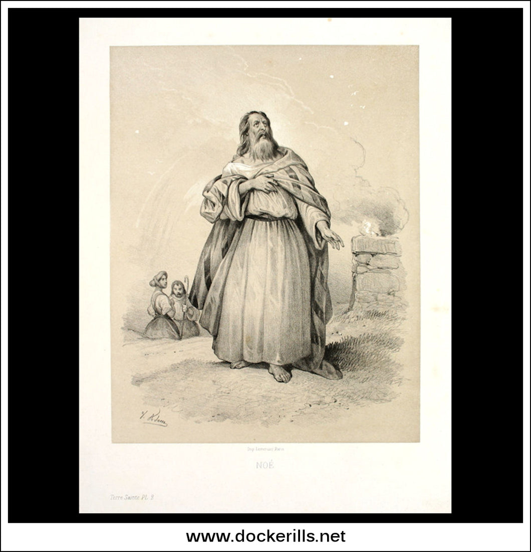 Noe (Noar). Antique Print, Lithograph 1859. Victor Adam.
