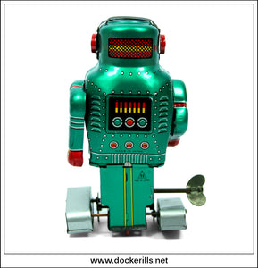 Mighty Robot, Noguchi, Japan. Vintage Tin Plate Clockwork