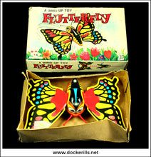 Flutterfly, Novelty Tin Plate Toy. Clockwork / Wind-Up Novelty Toy, Nomura / Mikuni, Japan 1.