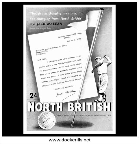 North British Golf Balls. Original Vintage Advert From April 28th, 1937.