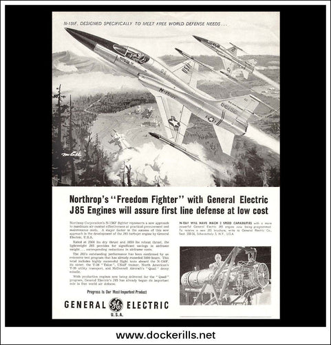 General Electric / Northrop Freedom Fighter N-156F. Original Vintage Advert From 1959.