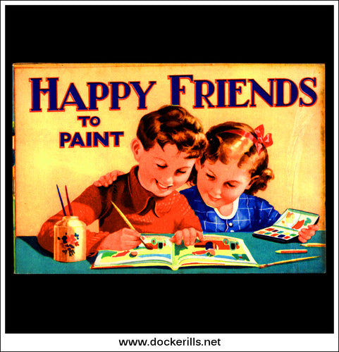 Vintage Happy Friends Painting Book. B.B. Ltd. No. 684