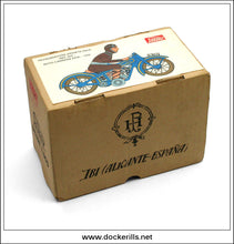 Moto Carrera Azul, Paya, Spain. Vintage Tin Plate Clockwork Motorbike 2.