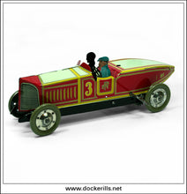 Auto De Carreras, Spain. Vintage Tin Plate Clockwork Racing Car 2.