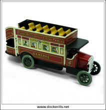 Autobus La General - 1936, Paya, Spain. Vintage Tin Plate Clockwork Bus Toy 3.