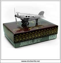 Junkers JU52, Paya, Spain. Vintage Tin Plate Clockwork Aeroplane 1.