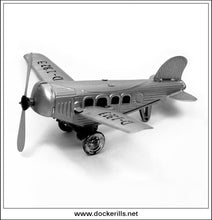 Junkers JU52, Paya, Spain. Vintage Tin Plate Clockwork Aeroplane.