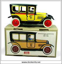 Taxi 1930, Ref 418. Vintage Tin Plate Toy. Remanufacture, Paya Spain 2.