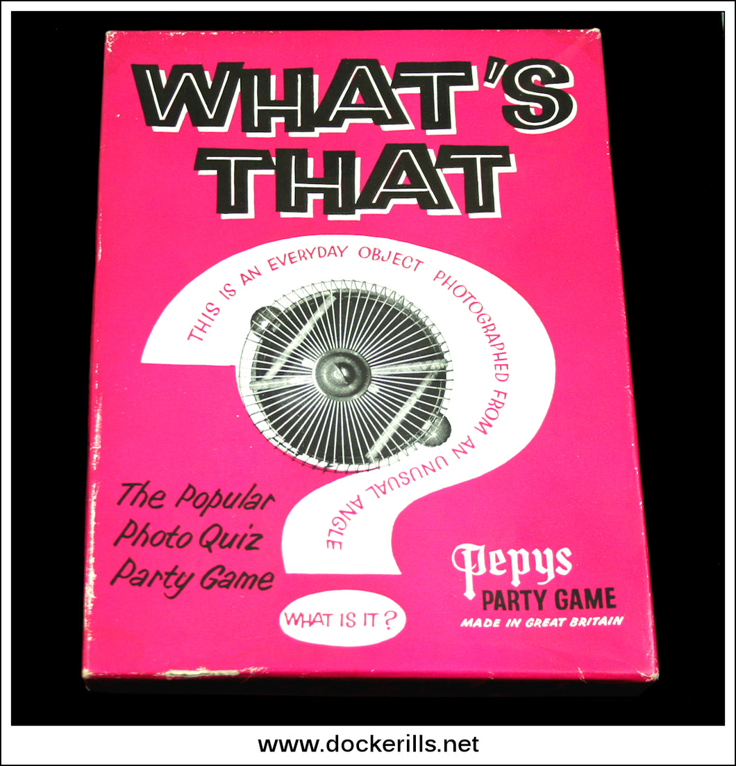 What's That, Pepys, Vintage Party Game.