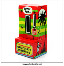 Automatic Chocolate Machine, Vintage Tin Plate Novelty Money Box, Peter Pan Regd, Great Britain.